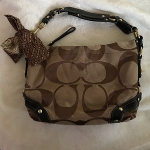 Authentic Coach Carly Bag and Skinny Coach Scarf